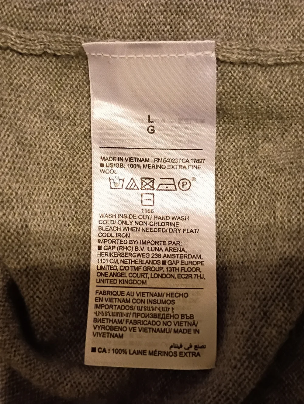Banana Republic Men's Gray‎ Crewneck Sweater 100% Laine Merino Wool Sz L